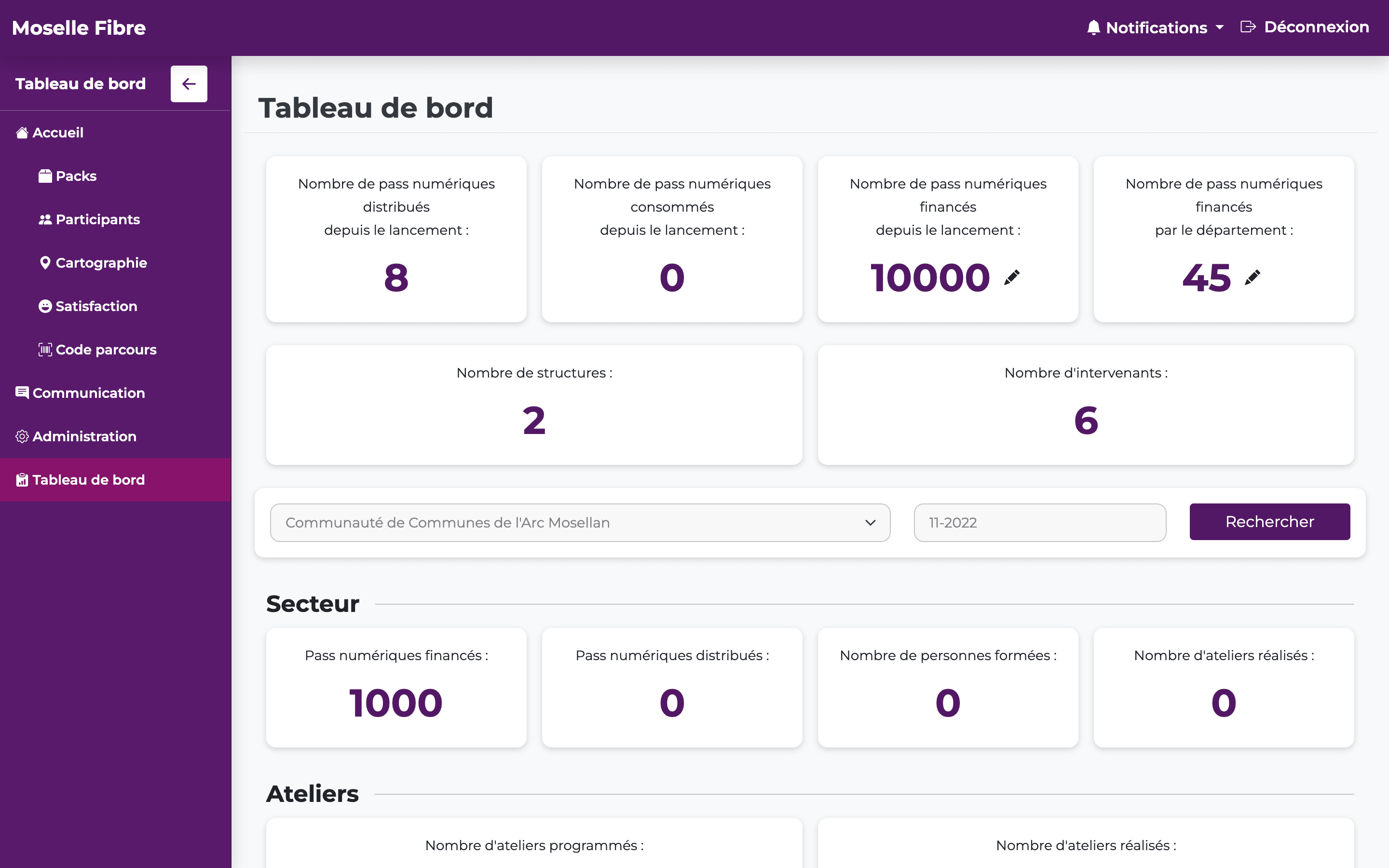Capture de la page review de la plateforme Moselle fibre